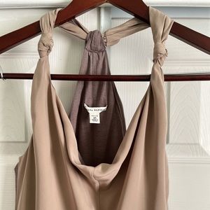 Banana Republic racer back knots silk dress